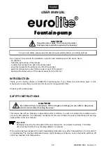 Preview for 5 page of EuroLite Fountain-pump User Manual