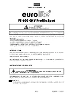 Preview for 22 page of EuroLite FS-600 GKV User Manual