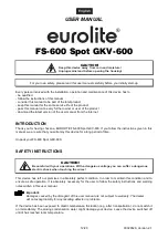 Предварительный просмотр 12 страницы EuroLite FS-600 Spot GKV-600 User Manual