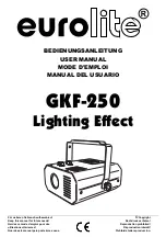 Предварительный просмотр 1 страницы EuroLite GKF-250 User Manual