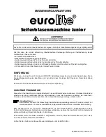 Preview for 3 page of EuroLite Junior Bubble Machine User Manual