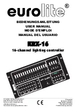 EuroLite KRX-16 User Manual preview