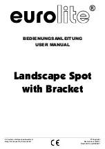 EuroLite Landscape Spot with Bracket User Manual предпросмотр