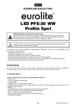 Предварительный просмотр 3 страницы EuroLite LEC PFE-20 WW User Manual