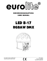 Предварительный просмотр 1 страницы EuroLite LED B-17 RGBAW DMX User Manual