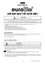 Preview for 7 page of EuroLite LED Ball Spot User Manual