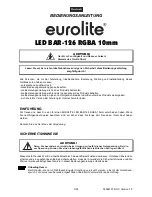 Preview for 3 page of EuroLite LED BAR-126 RGBA 10mm User Manual