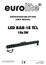 EuroLite LED BAR-18 TCL 18x3W User Manual предпросмотр