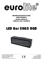 Предварительный просмотр 1 страницы EuroLite LED Bar 288/5 RGB User Manual