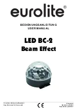 EuroLite LED BC-2 User Manual preview