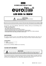 Preview for 3 page of EuroLite LED BRK-16 RGBW User Manual