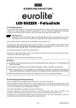 Предварительный просмотр 3 страницы EuroLite LED BUZZLER User Manual