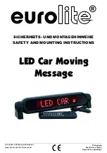 Preview for 1 page of EuroLite LED Car Moving Message Safety And Mounting Instructions