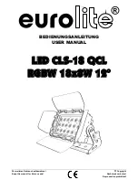 Предварительный просмотр 1 страницы EuroLite LED CLS-18 QCL User Manual