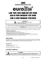 Preview for 3 page of EuroLite LED D-400 RGBAW 3W DMX User Manual