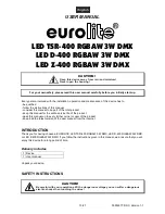 Preview for 13 page of EuroLite LED D-400 RGBAW 3W DMX User Manual