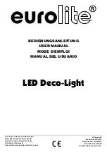 Preview for 1 page of EuroLite LED Deco-Light User Manual