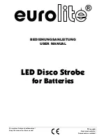 EuroLite LED Disco Strobe for Batteries User Manual предпросмотр