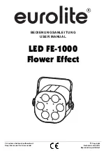 EuroLite LED FE-1000 User Manual предпросмотр