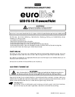 Предварительный просмотр 3 страницы EuroLite LED FE-18 Flower Effect User Manual