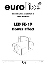 EuroLite LED FE-19 Flower Effect User Manual предпросмотр