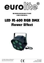 Предварительный просмотр 1 страницы EuroLite LED FE-600 RGB DMX User Manual