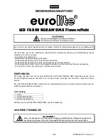 Предварительный просмотр 3 страницы EuroLite LED FE-800 RGBAW DMX User Manual