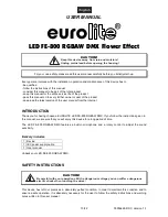 Предварительный просмотр 13 страницы EuroLite LED FE-800 RGBAW DMX User Manual