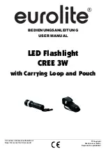 EuroLite LED Flashlight CREE 3W User Manual предпросмотр