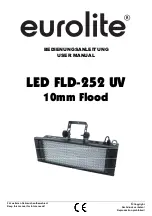 EuroLite LED FLD-252 UV 10mm Flood User Manual preview