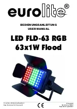 EuroLite LED FLD-63 RGB 63x1W Flood User Manual preview