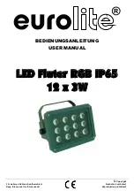 EuroLite LED Flood RGB IP65 12x3W User Manual предпросмотр