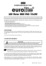 Предварительный просмотр 3 страницы EuroLite LED Flood RGB IP65 12x3W User Manual