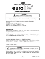 Предварительный просмотр 8 страницы EuroLite LED Globe outdoor User Manual