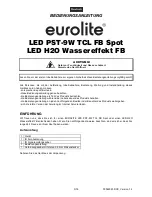 Предварительный просмотр 3 страницы EuroLite LED H2O Water Effect IR User Manual