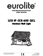 EuroLite LED IP CCR-600 QCL User Manual preview