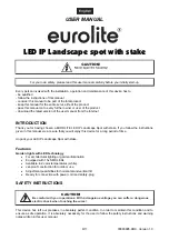 Предварительный просмотр 8 страницы EuroLite LED IP Landscape spot with stake User Manual