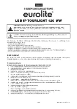 Предварительный просмотр 3 страницы EuroLite LED IP Tourlight 120 WW User Manual