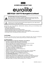 Preview for 4 page of EuroLite LED KLS-120 FX User Manual