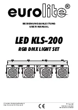 Preview for 1 page of EuroLite LED KLS-200 User Manual