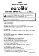 Предварительный просмотр 4 страницы EuroLite LED KLS-60 WW User Manual