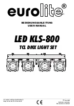 Предварительный просмотр 1 страницы EuroLite LED KLS-800 User Manual