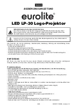 Предварительный просмотр 4 страницы EuroLite LED LP-30 User Manual