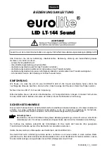 Предварительный просмотр 3 страницы EuroLite LED LT-144 Sound User Manual