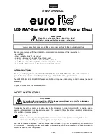 Preview for 13 page of EuroLite LED MAT-Bar 4X64 RGB DMX Flower Effect User Manual