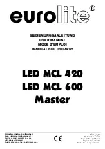 EuroLite LED MCL 420 Master User Manual предпросмотр