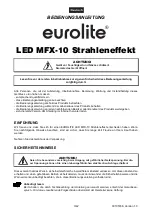 Preview for 3 page of EuroLite LED MFX-10 Beam Effect User Manual