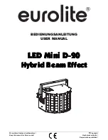 EuroLite LED Mini D-20 Hybrid Beam Effect User Manual предпросмотр