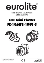 EuroLite LED Mini Flower FE-10 User Manual preview