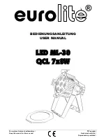 EuroLite LED ML-30 QCL 7x8W User Manual preview